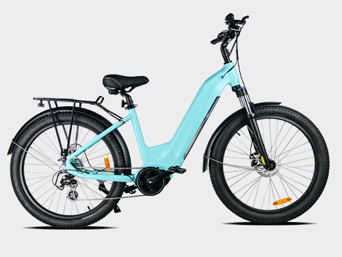 26寸新款高性能全避震中置电机电动自行车
